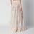 Écru semi-sheer silk skirt
