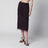 Dark purple midi skirt with fringes