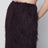 Dark purple midi skirt with fringes