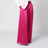 Wide pleated fuchsia satin trousers
