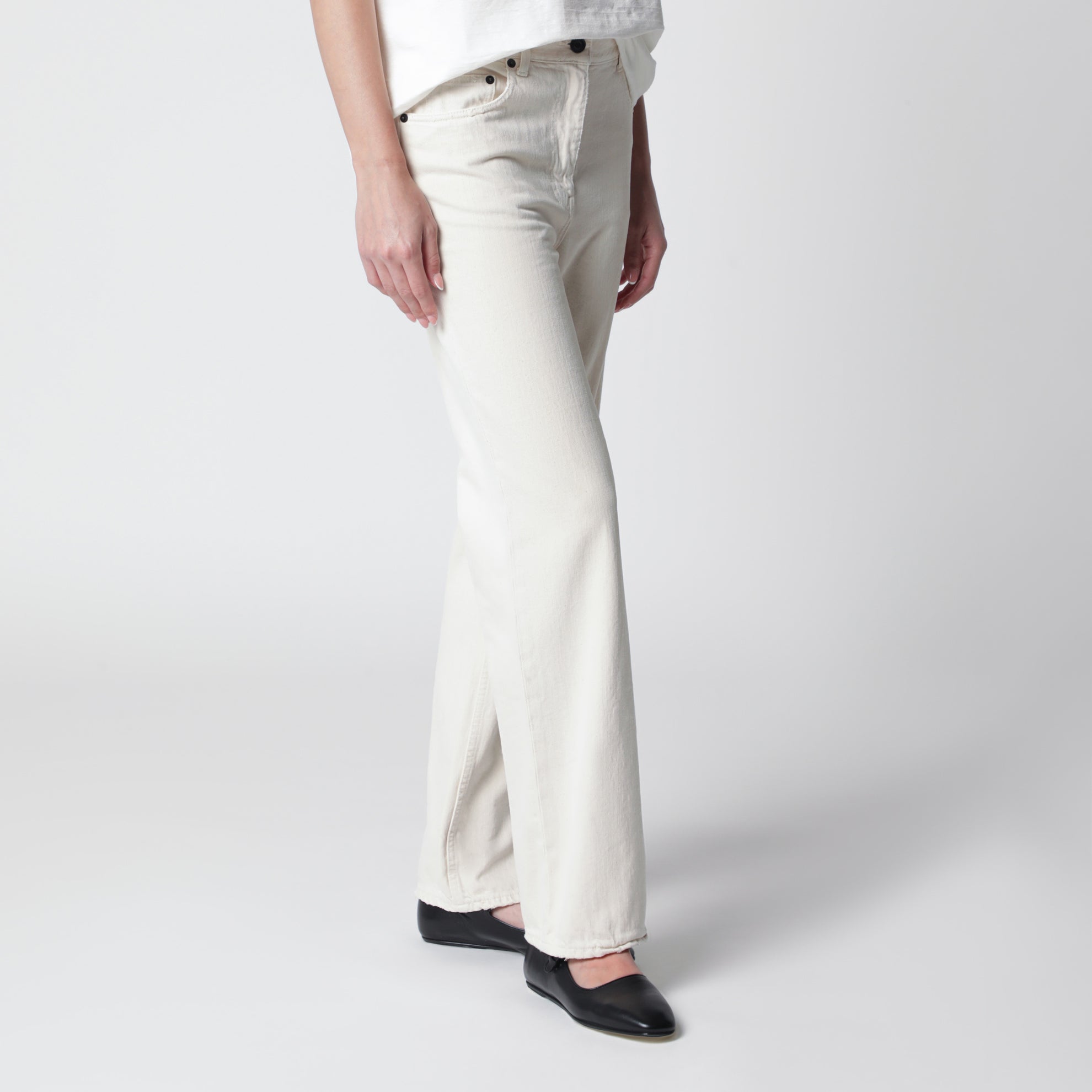 Jeans Fargo in denim di cotone ecru