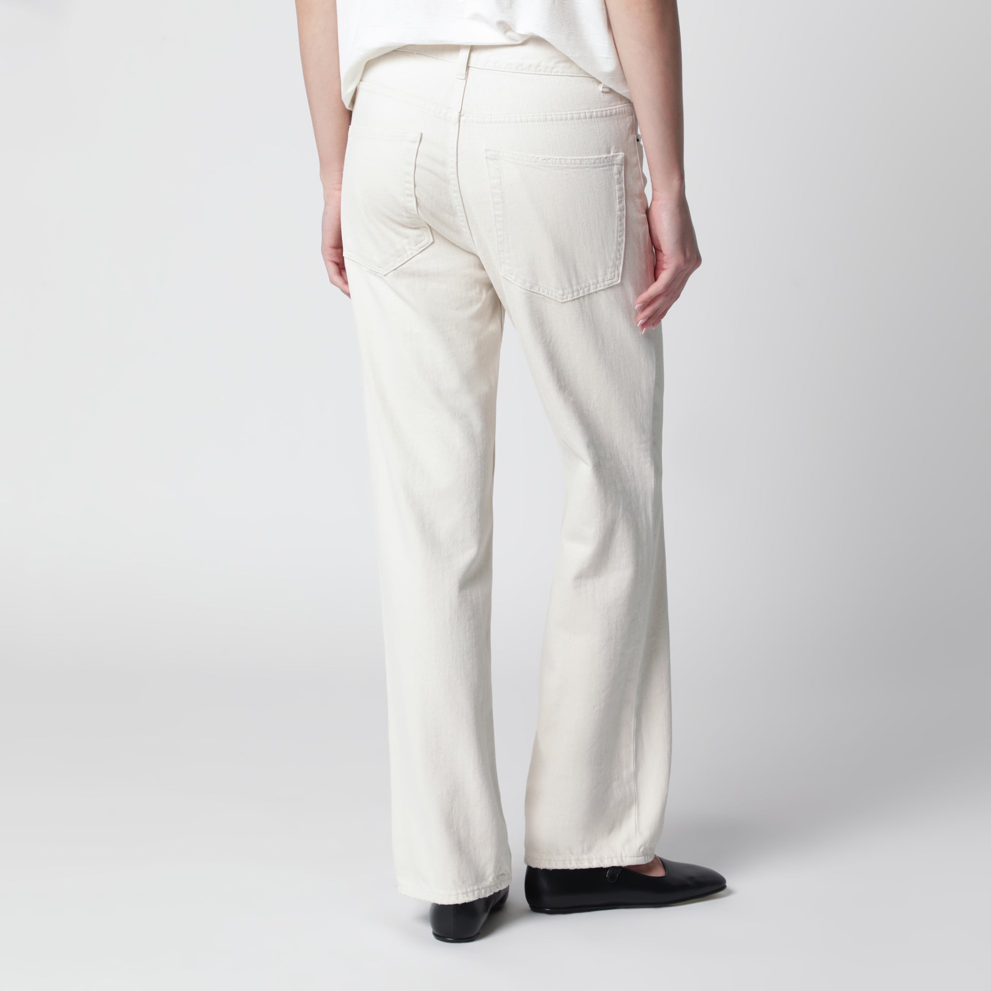 Jeans Fargo in denim di cotone ecru