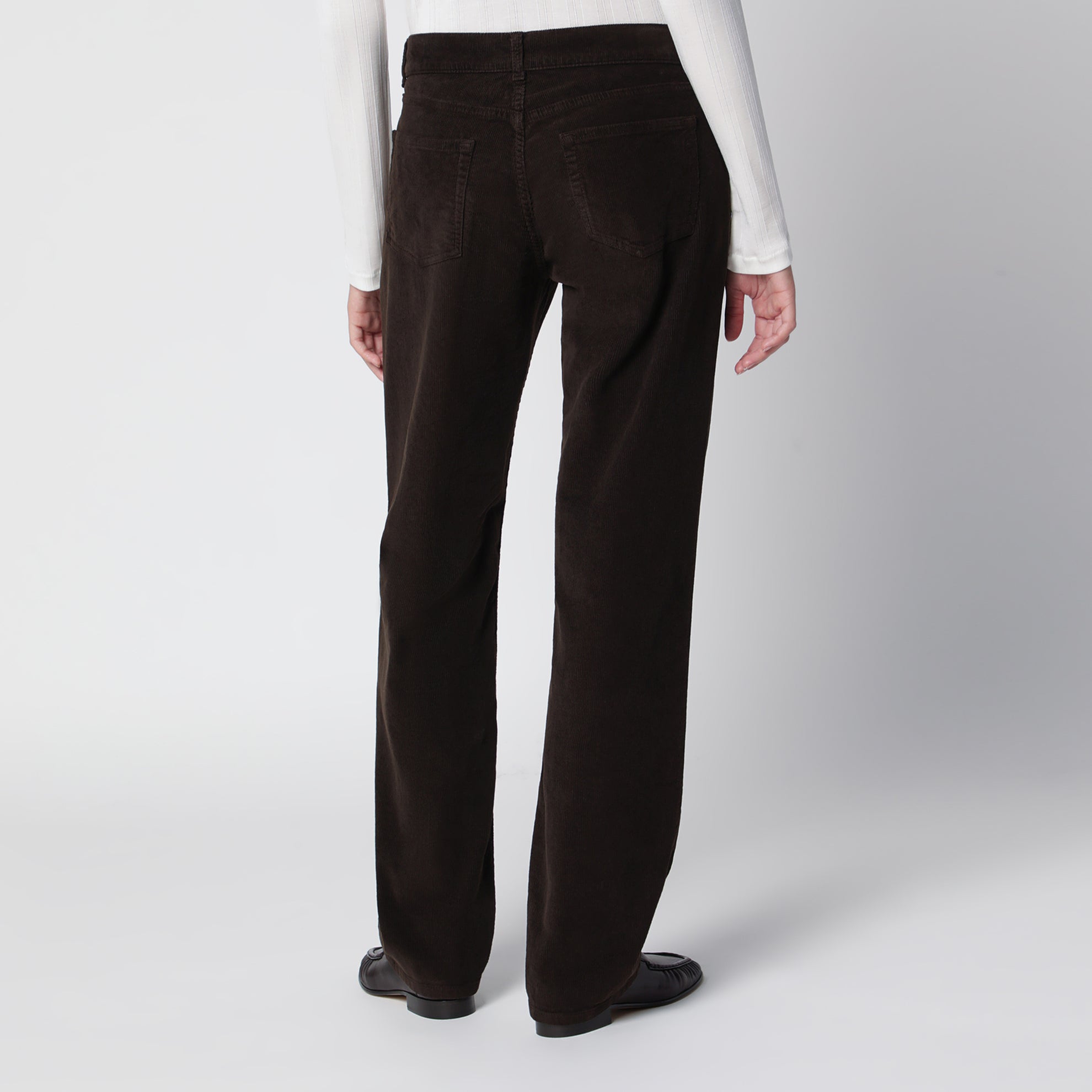 Pantalone Frava in velluto a coste marrone scuro