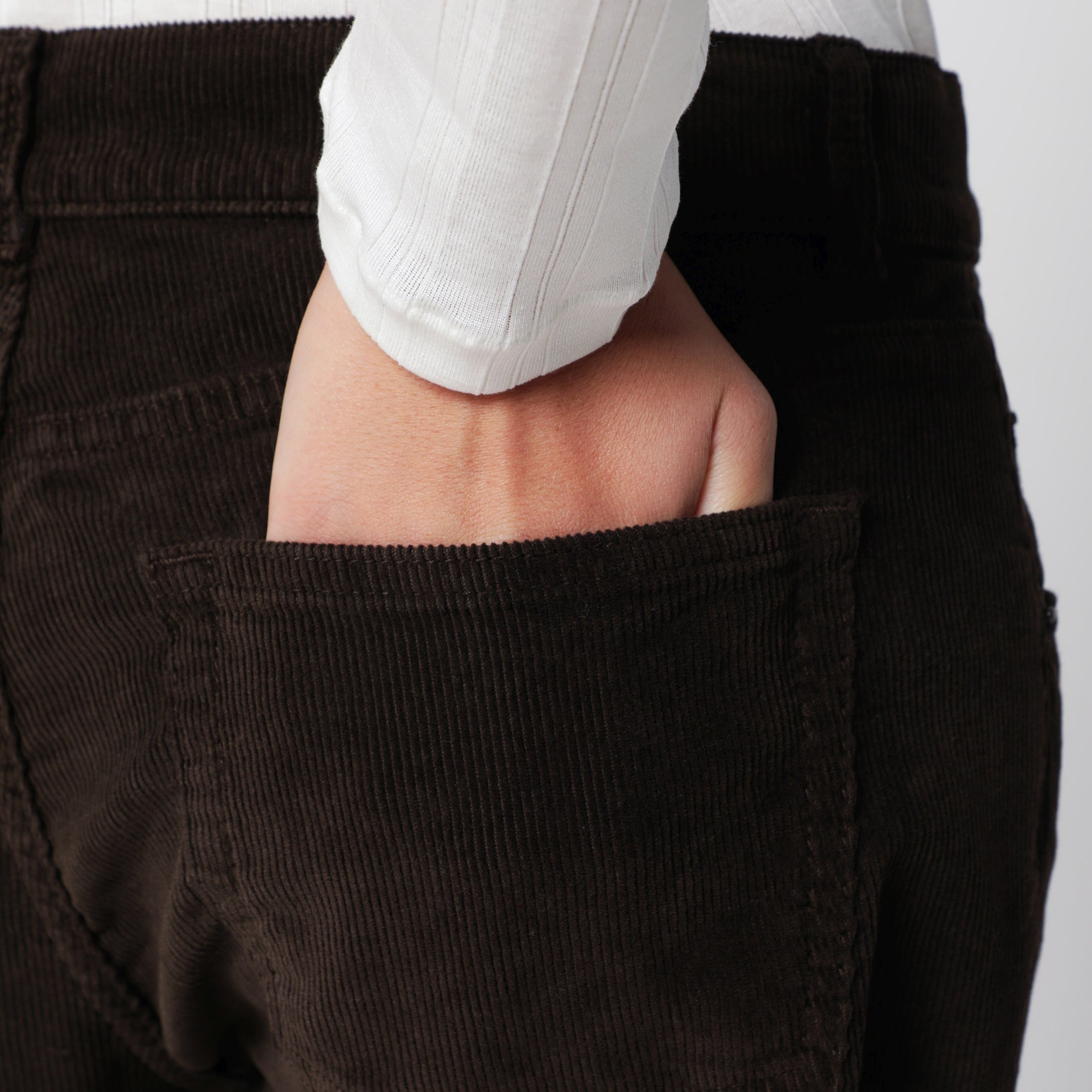 Pantalone Frava in velluto a coste marrone scuro