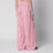 Wide pink striped trousers