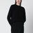 Pull col rond noir en coton