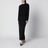 Black cotton crew-neck sweater