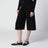 Shorts Dusk aus geripptem Baumwolljersey, schwarz