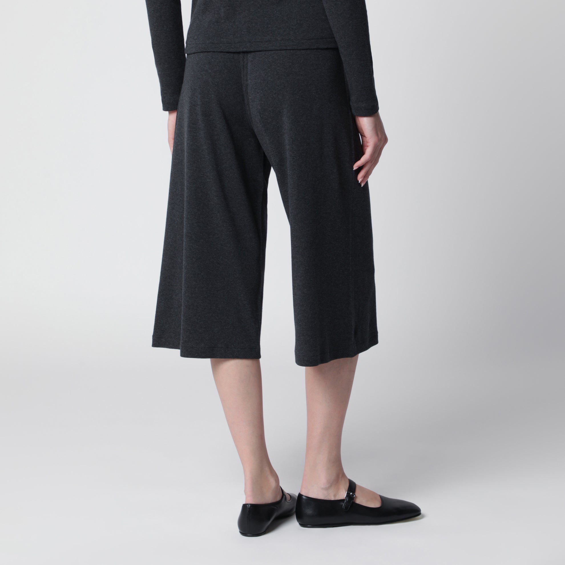 Culotte Dusk aus Baumwolljersey in Anthrazit meliert