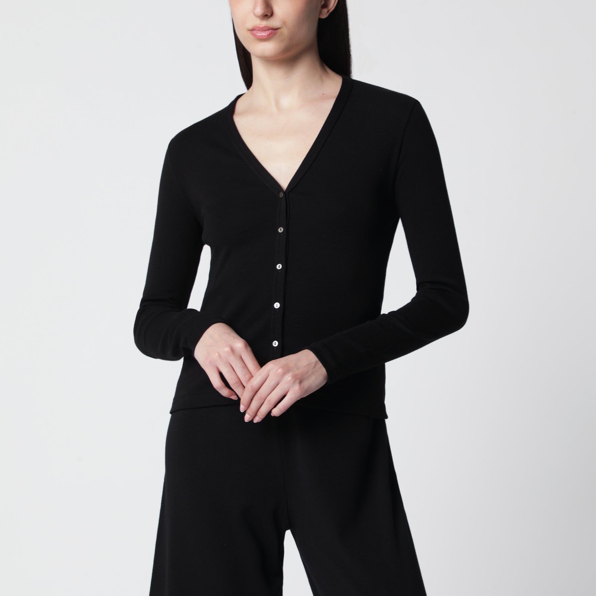 Black cotton cardigan