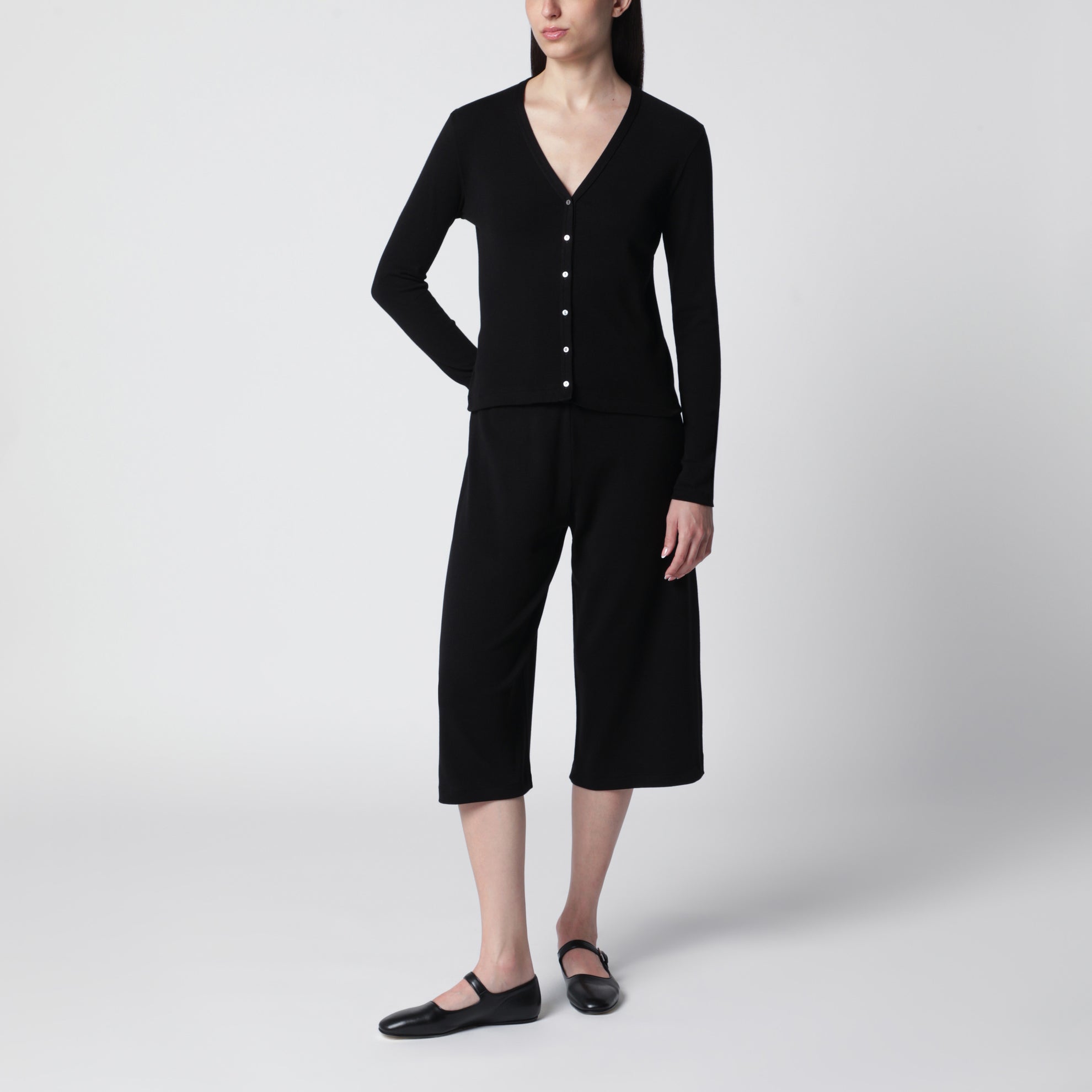 Black cotton cardigan