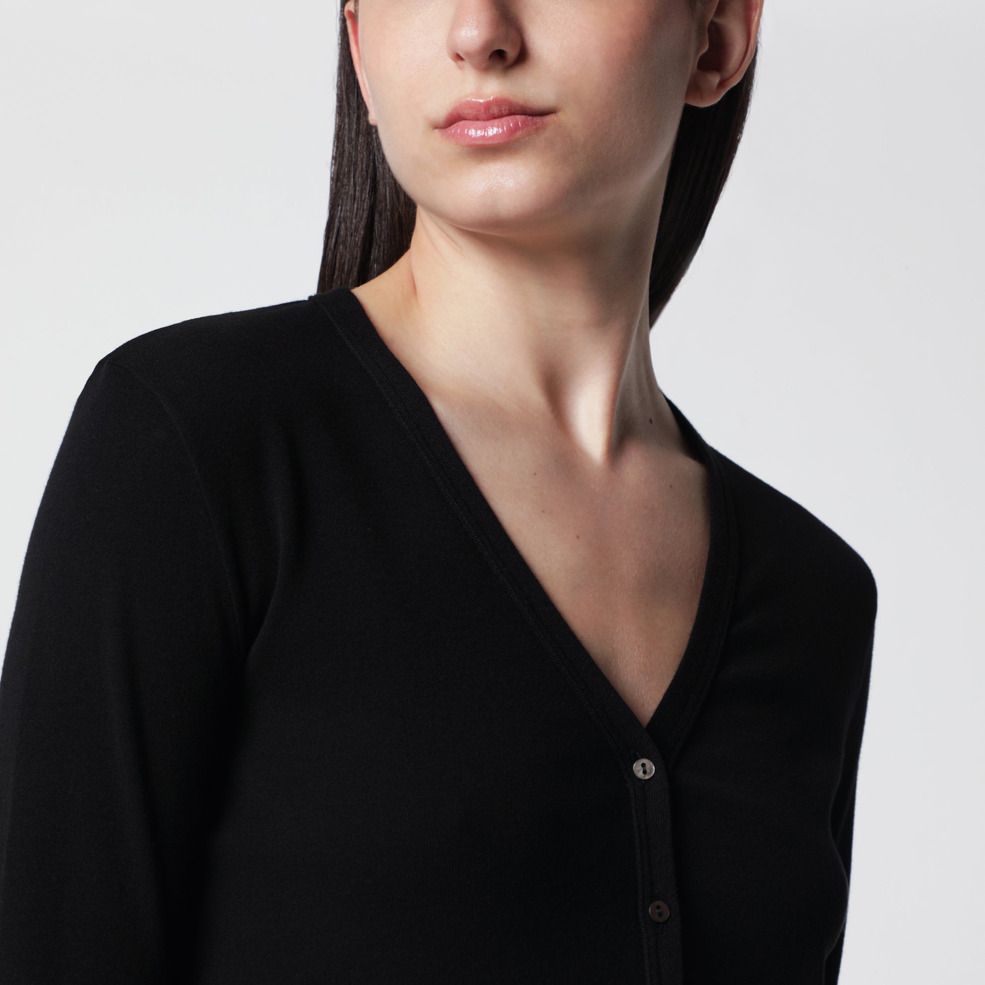 Black cotton cardigan