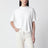 T-shirt Estavo oversize in jersey di lino bianca