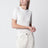 Etina slim cotton jersey top in ivory