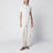 Etina slim cotton jersey top in ivory