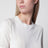 Etina slim cotton jersey top in ivory