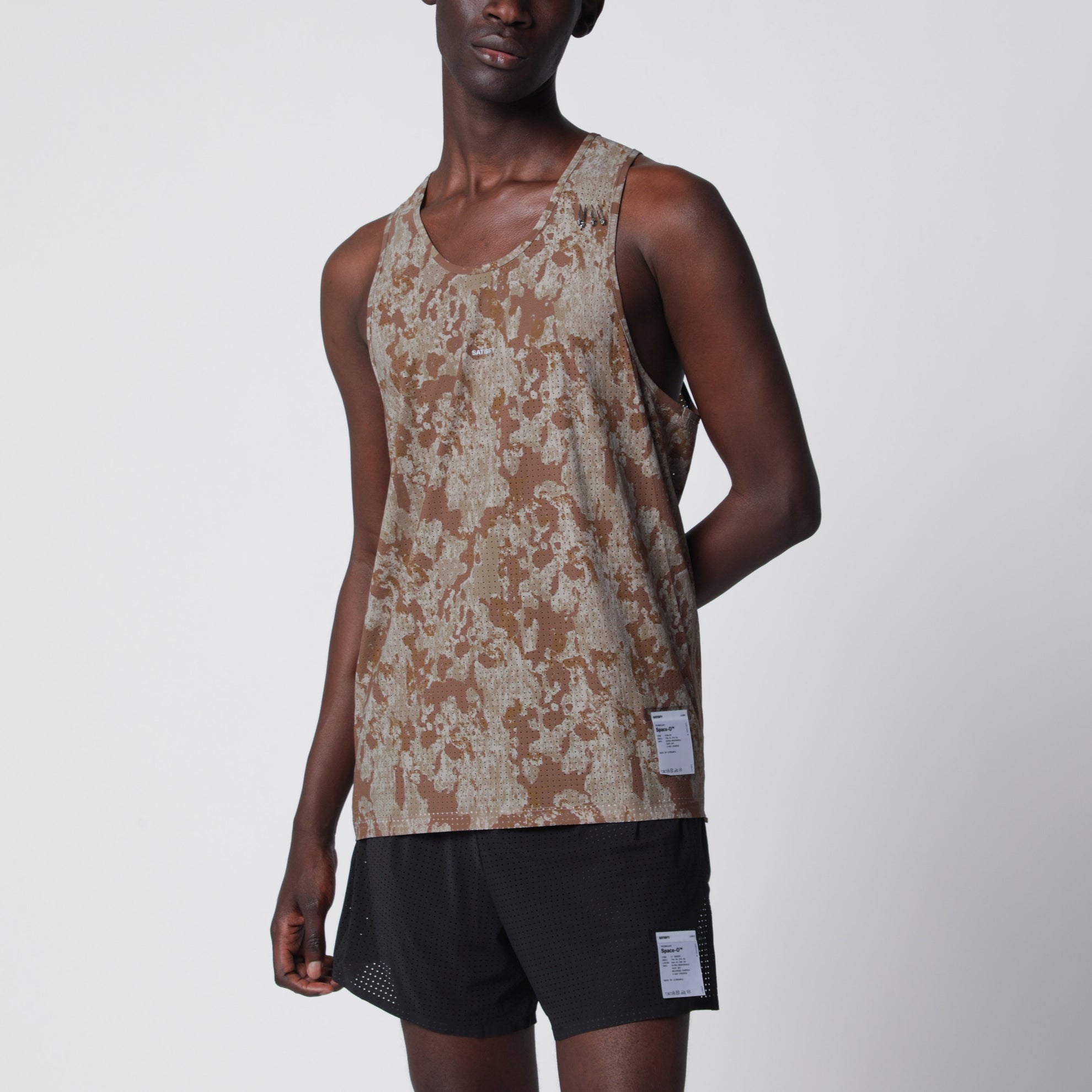 MothTech Tanktop in Camouflage aus perforiertem Micro-Jersey