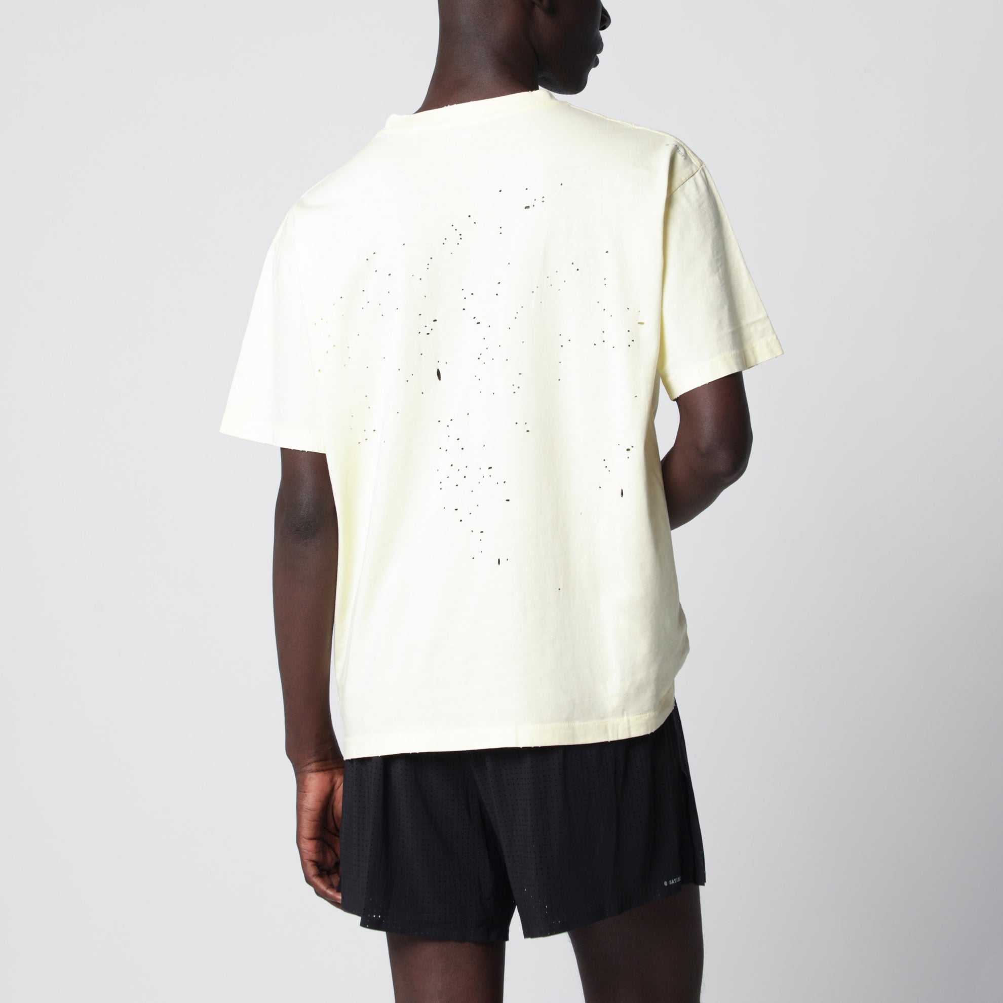 T‑Shirt MothTech gialla chiara con fori