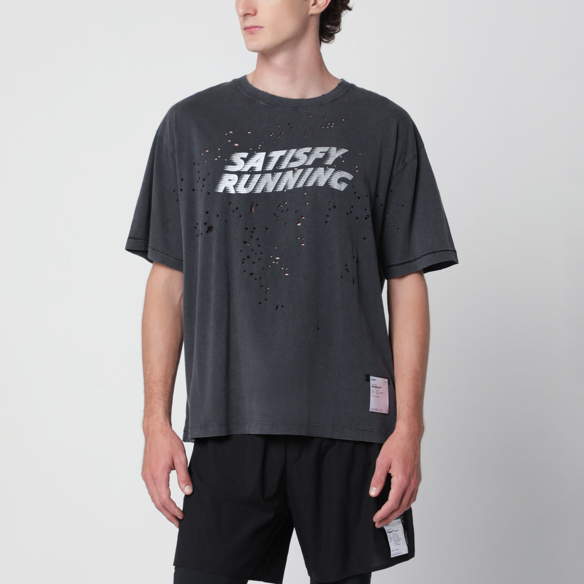 T-shirt MothTech Aged Black in cotone