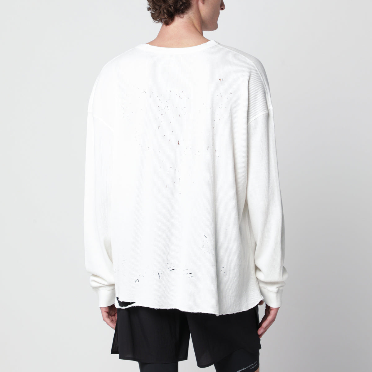 T-shirt MothTech Aged Ecru avec trous