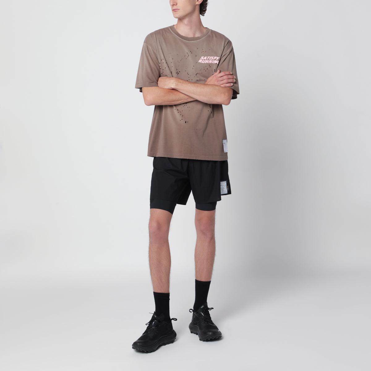 MothTech Sun Bleached Rain Drum T-shirt with holes