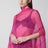 Robe cape large Fuchsia en Soie Transparente