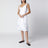 Robe Sunday midi en popeline de coton blanche