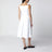 Robe Sunday midi en popeline de coton blanche