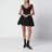 robe noire jacquard sans manches