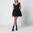 robe noire jacquard sans manches