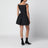 Sleeveless black jacquard dress