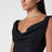 Sleeveless black jacquard dress