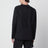Schwarzes FuzzFleece Octa Langarm-T-Shirt