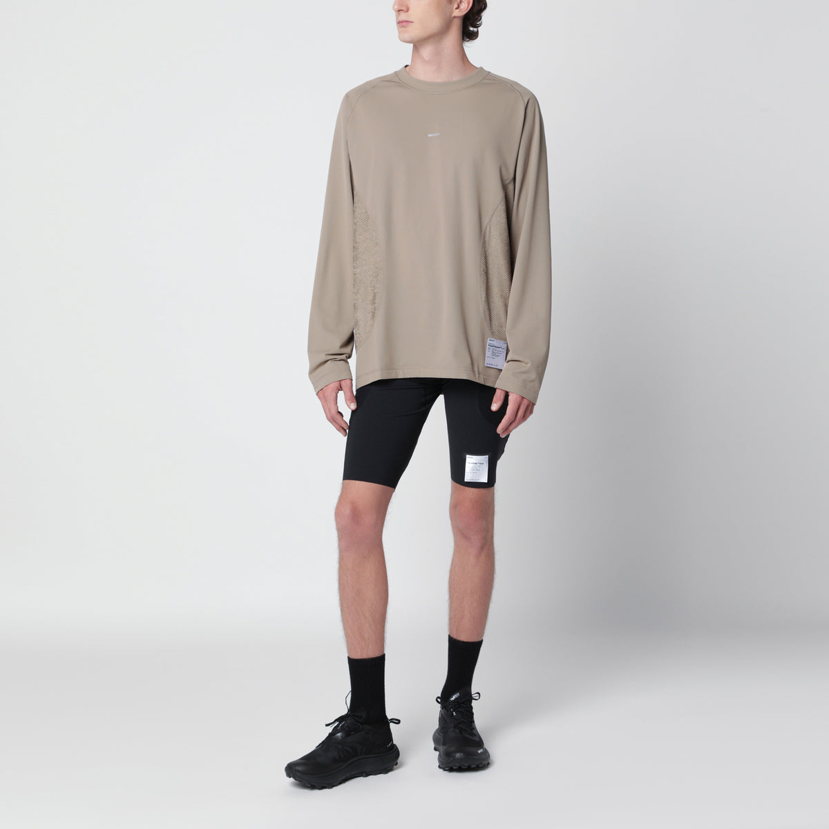 T-shirt a maniche lunghe FuzzFleece Octa beige
