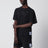 T-shirt Space-O noir en micro-jersey perforé
