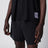 T-shirt Space‑O nera in micro jersey traforato