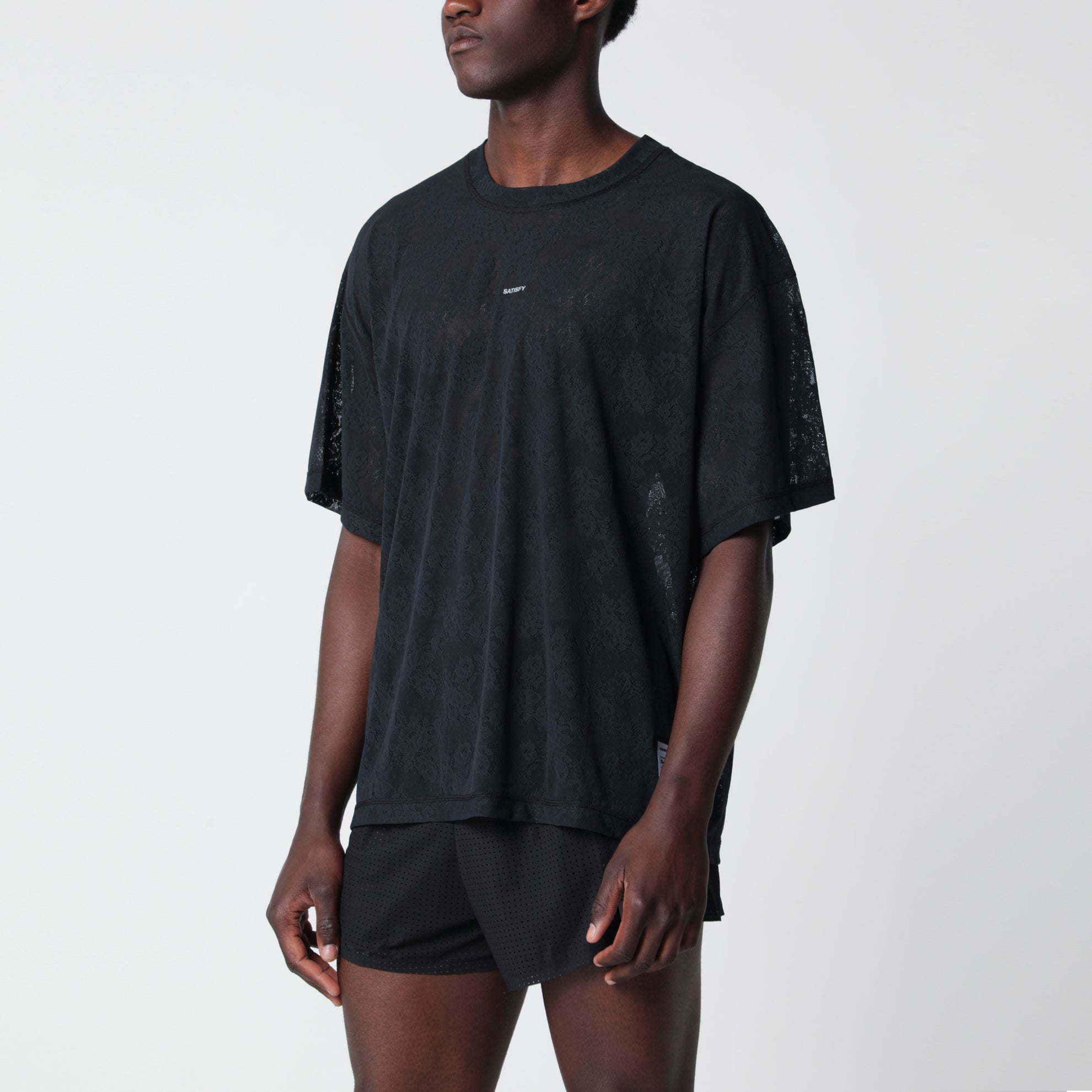 T‑Shirt SpaceLace nera