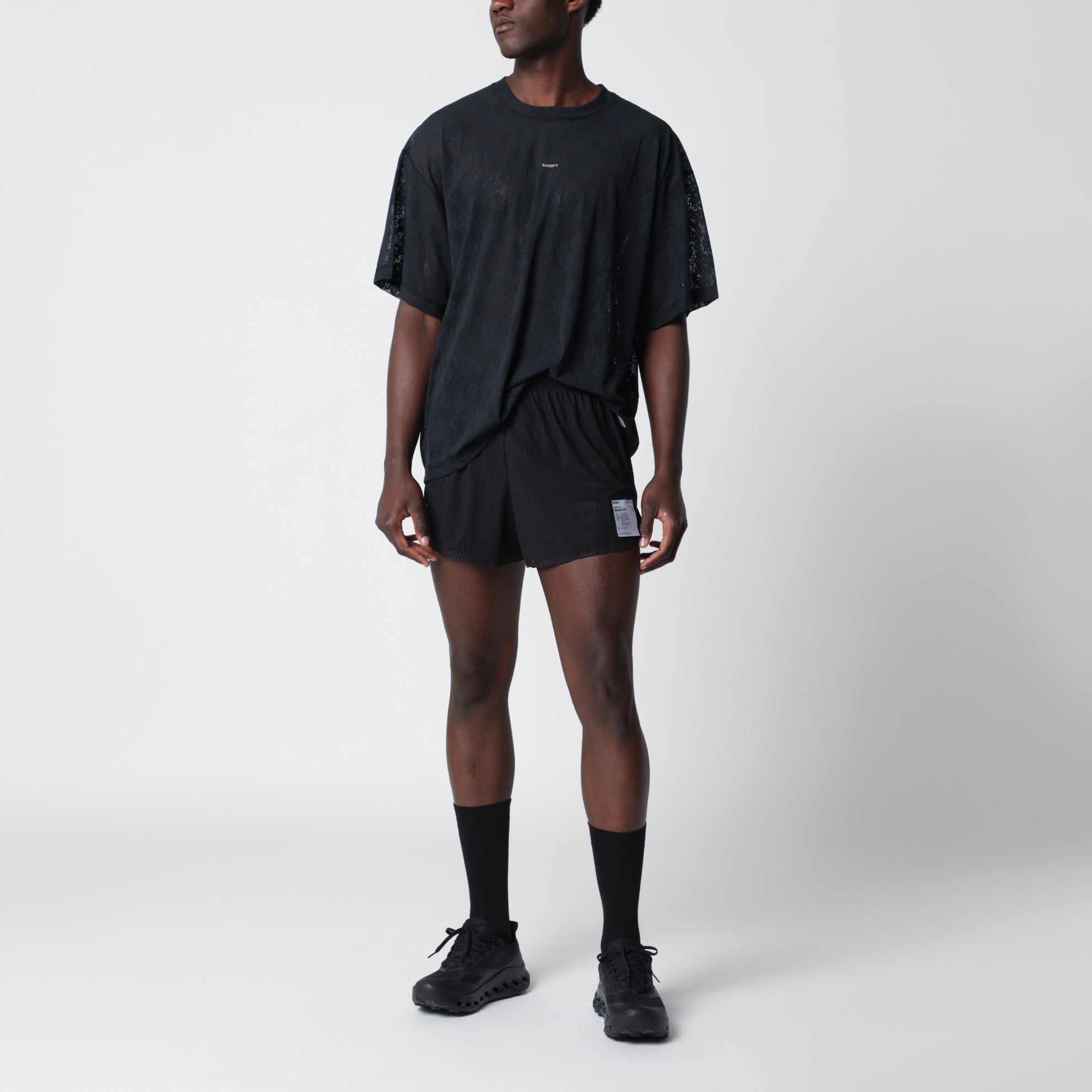 T‑Shirt SpaceLace nera