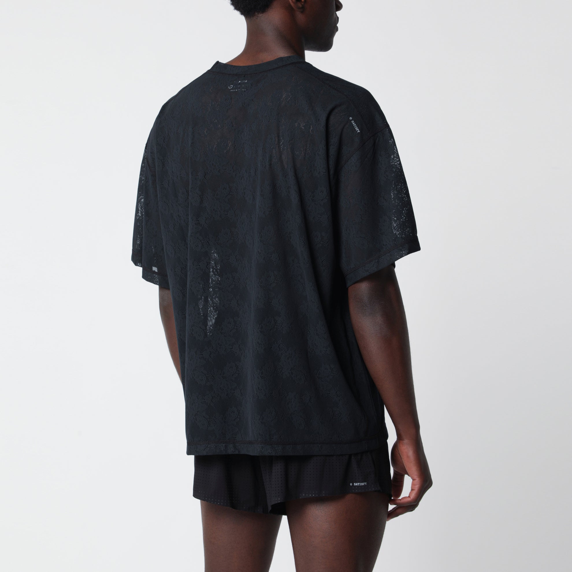 T‑Shirt SpaceLace nera