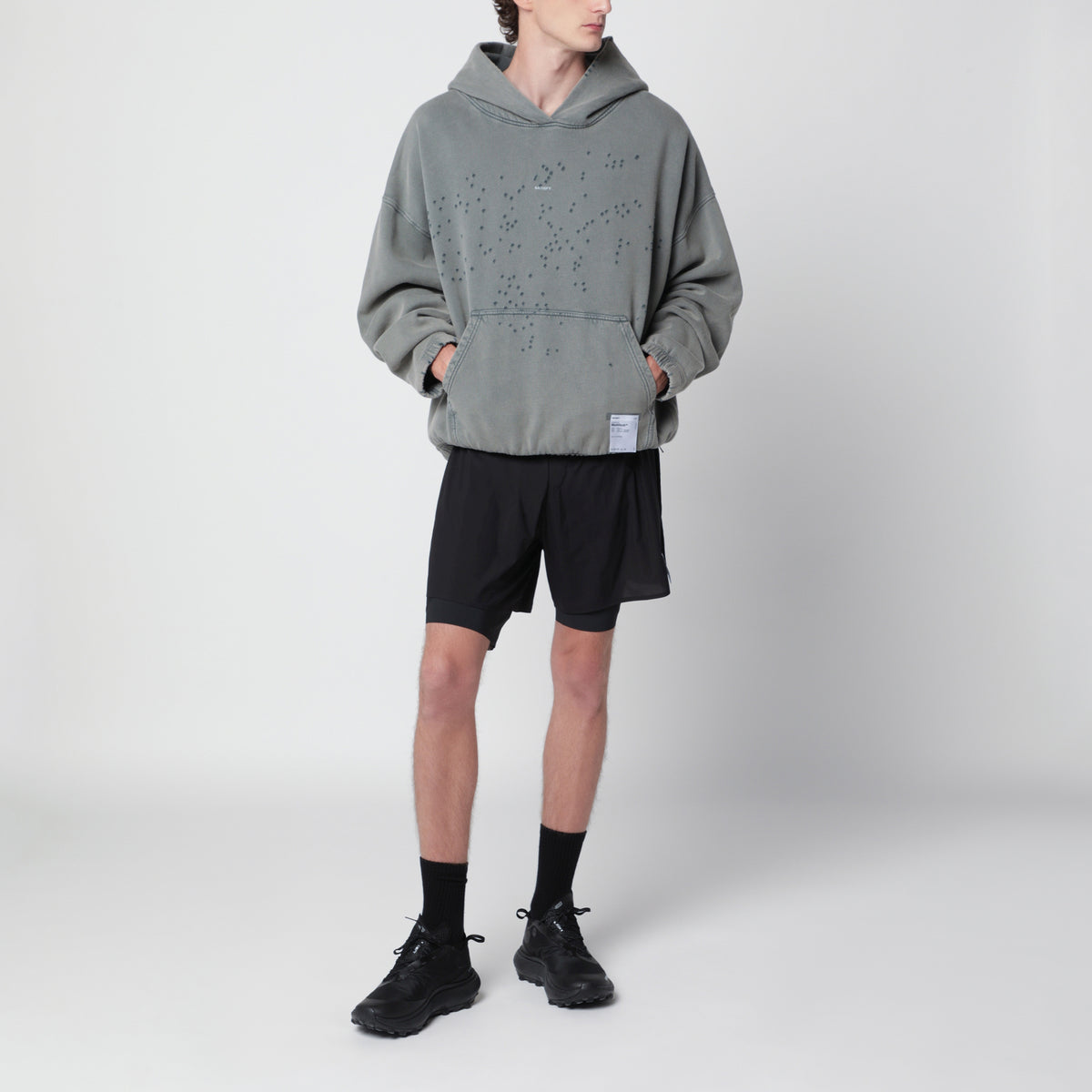 MothTech Kapuzenpullover Faded Black