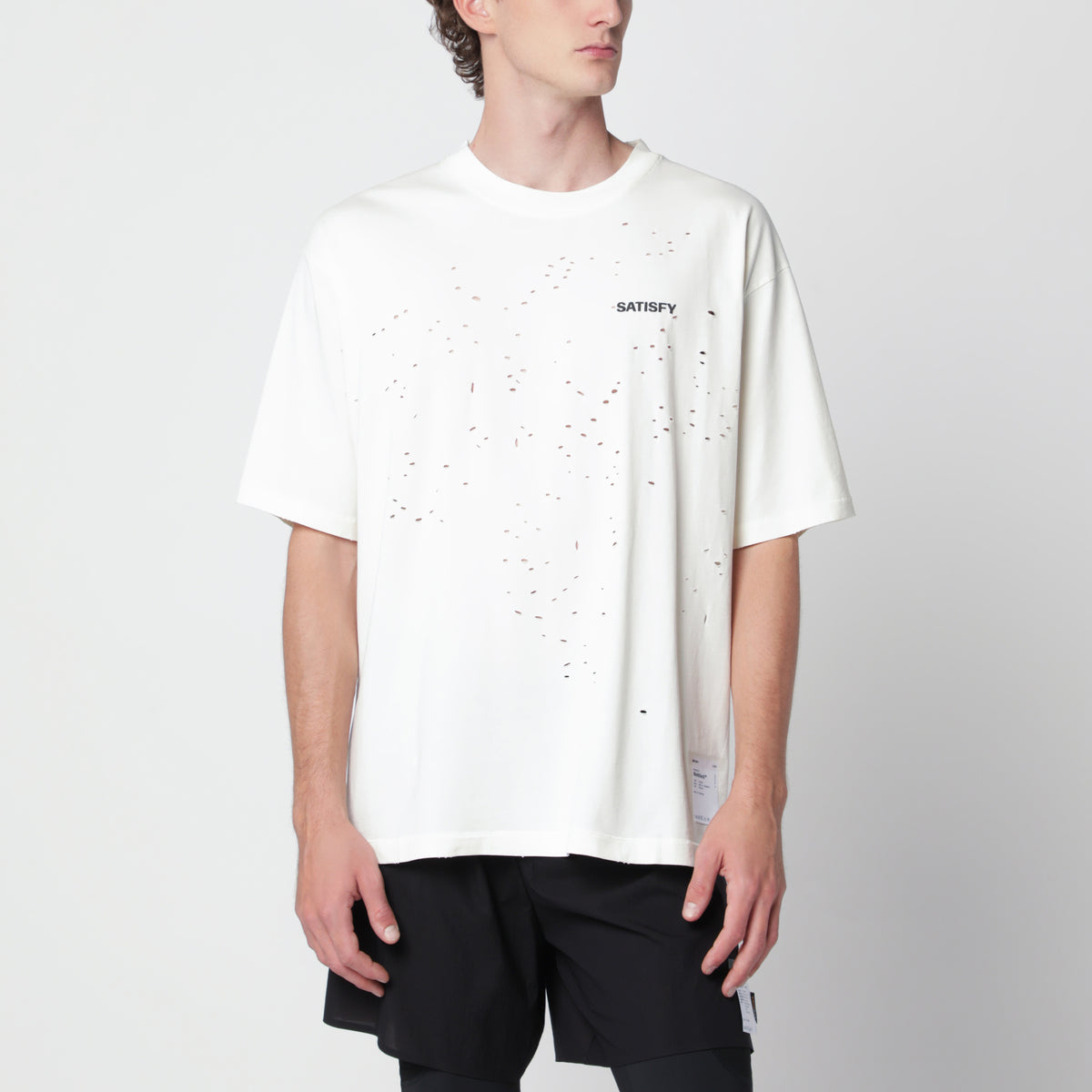 T-shirt a maniche lunghe MothTech Waffle Off White