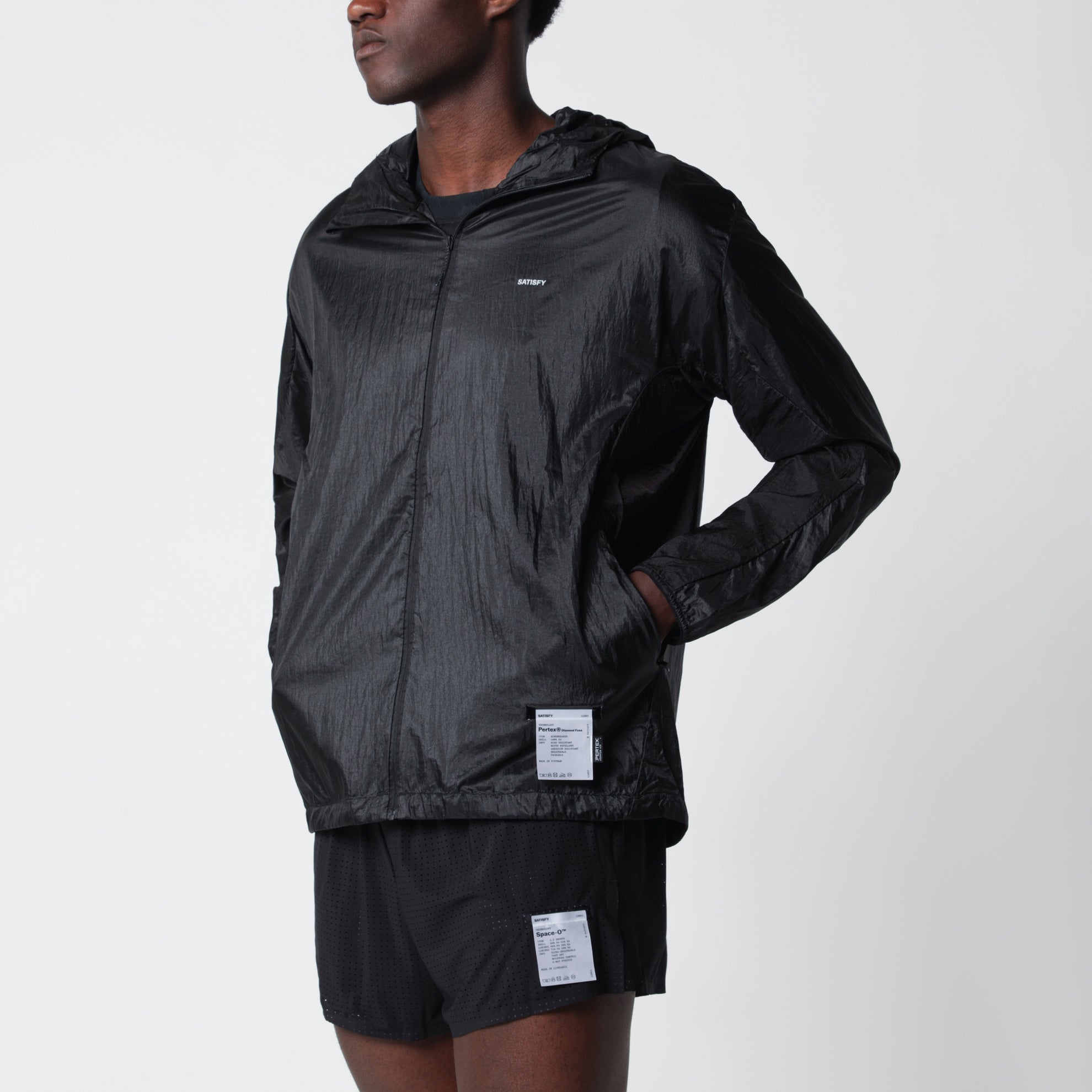 Black Pertex Diamond Fuse windbreaker jacket