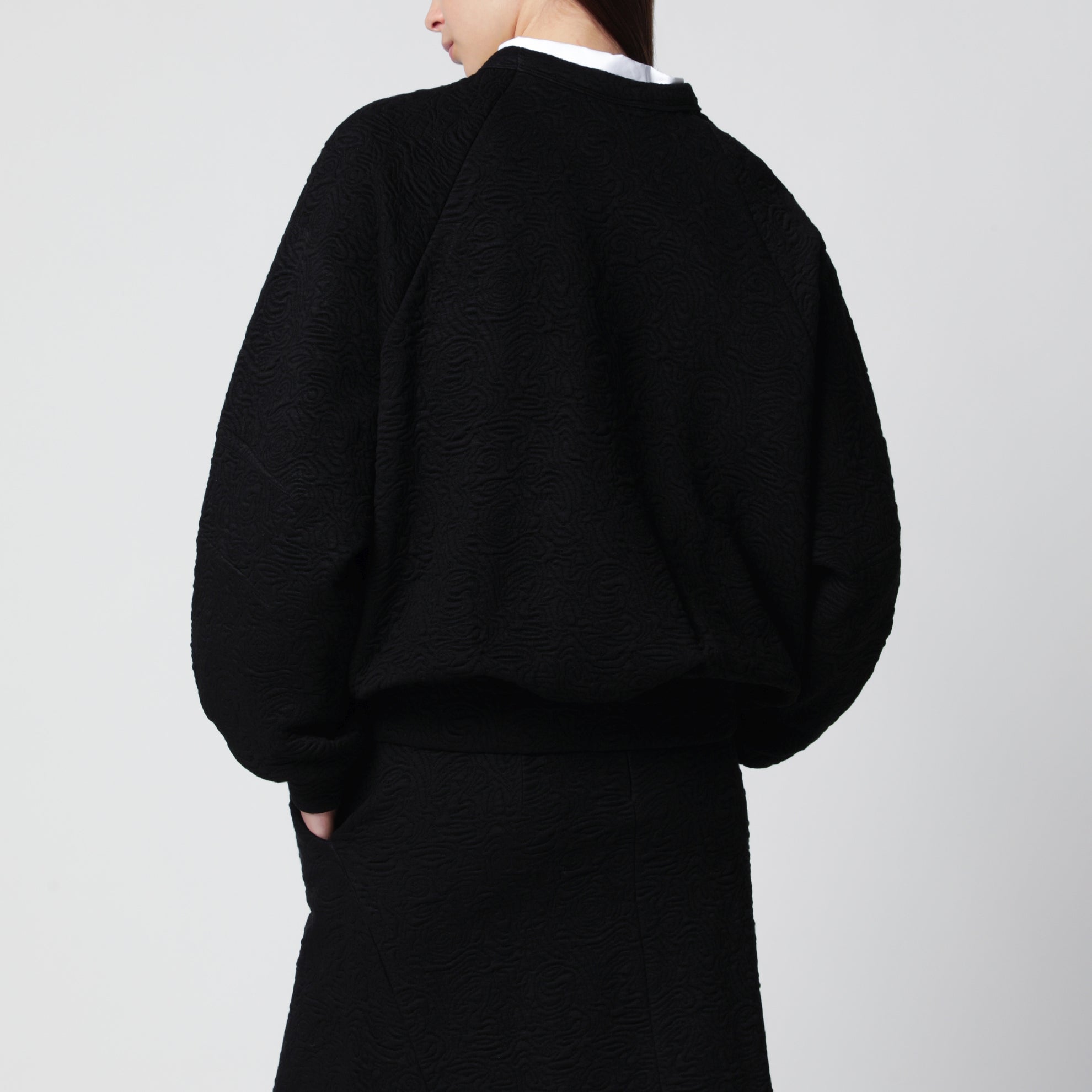 Sweat noir en mélange de viscose