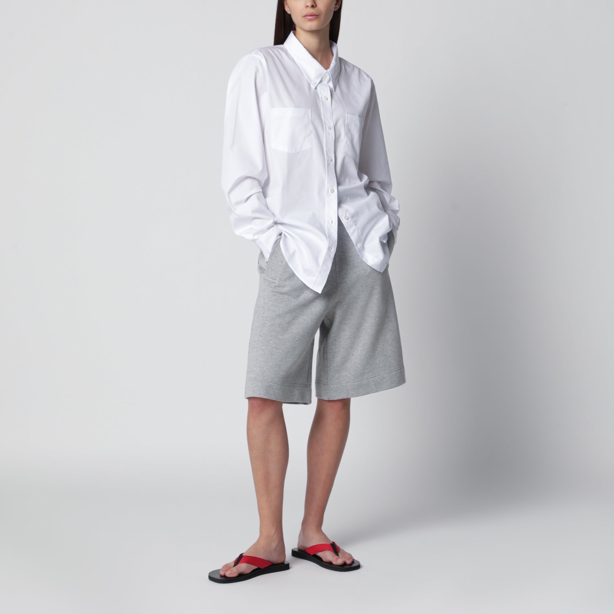 Grey cotton shorts