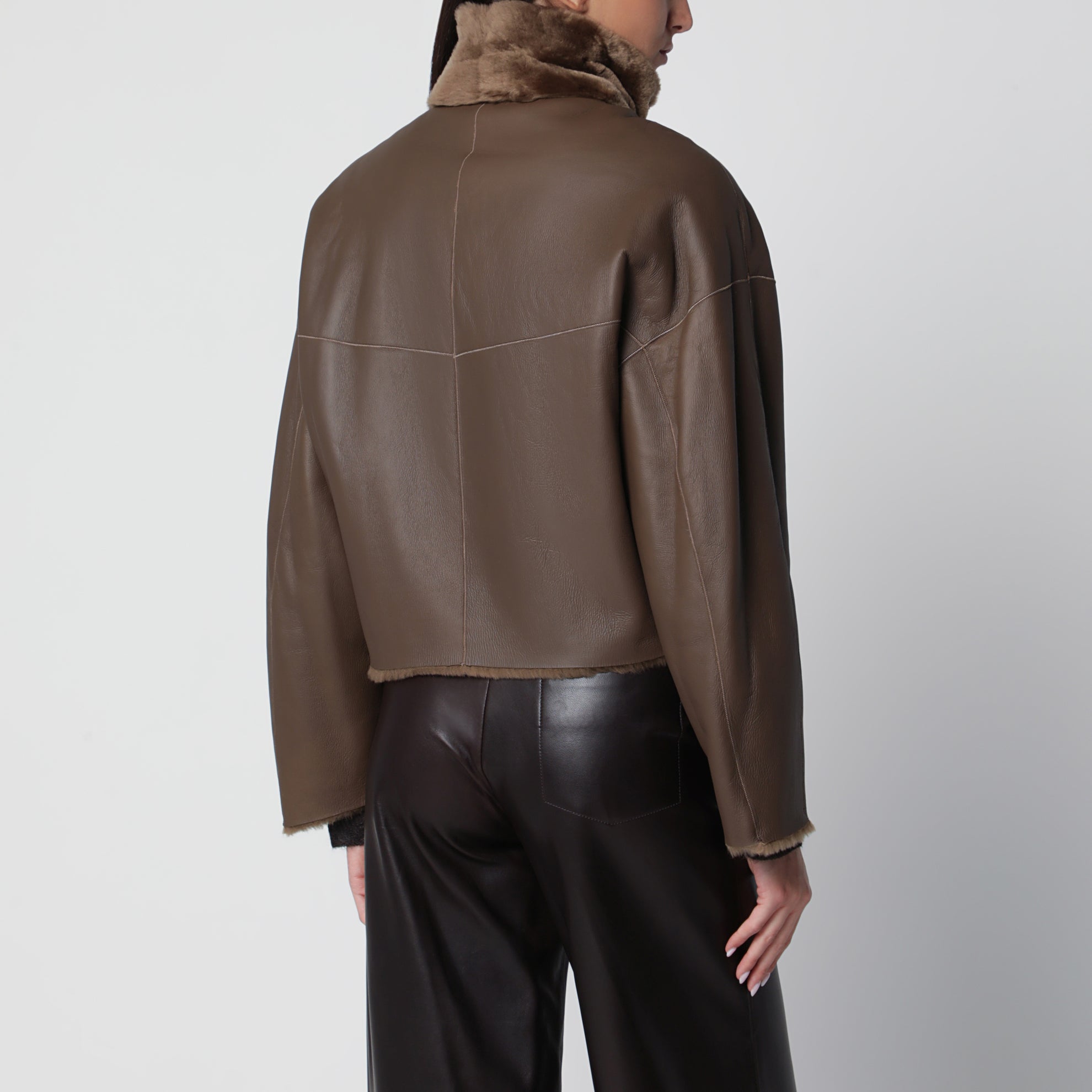 Veste zippée réversible Indy marron