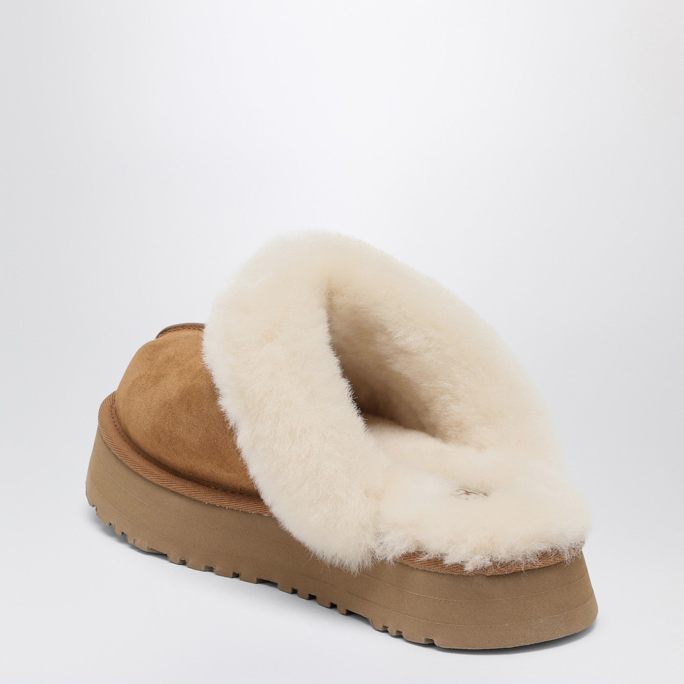 Disquette slippers in chestnut