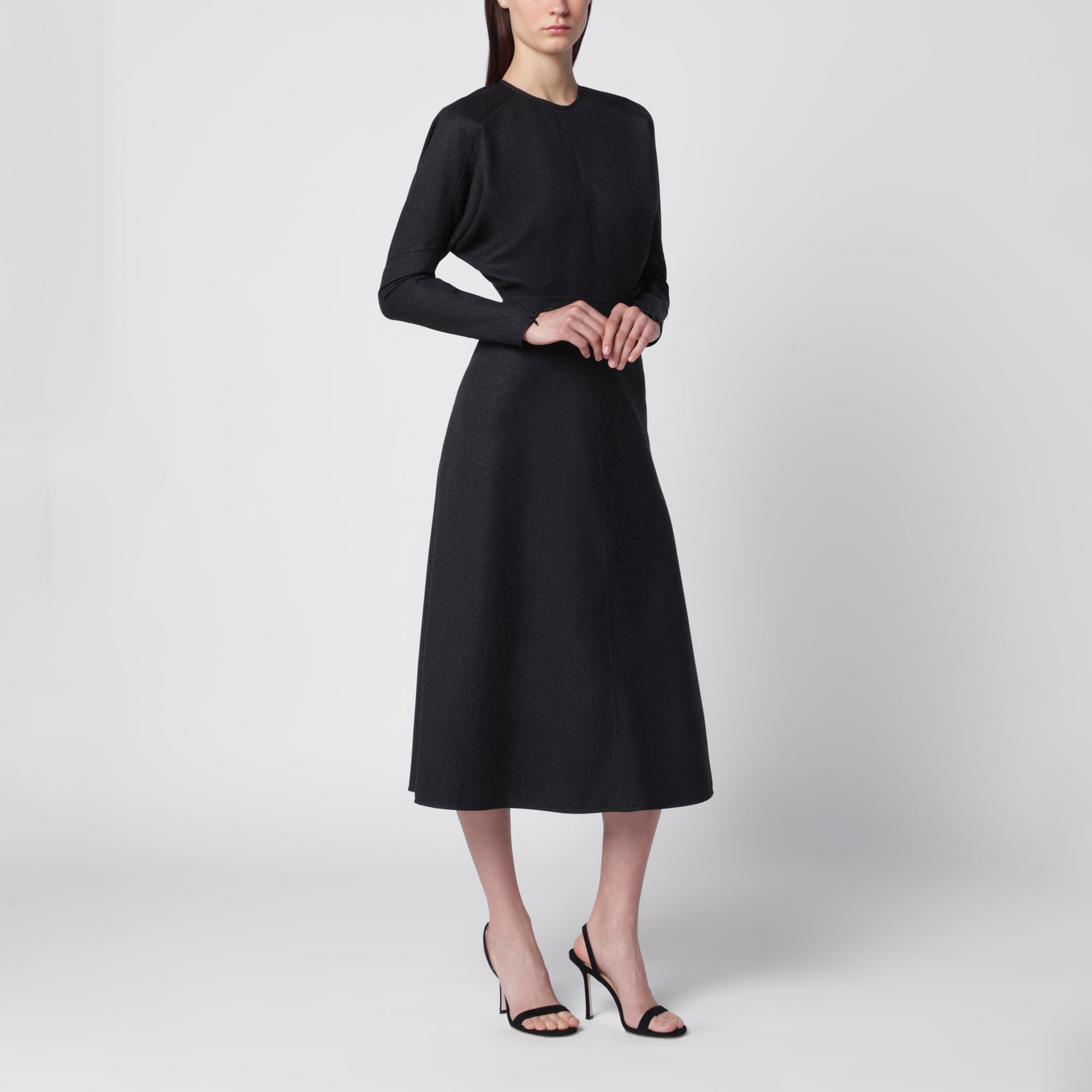 Doman Kleid aus Schurwolle in Dunkelgrau