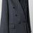 Double-breasted coat in grey mélange wool and cashmere