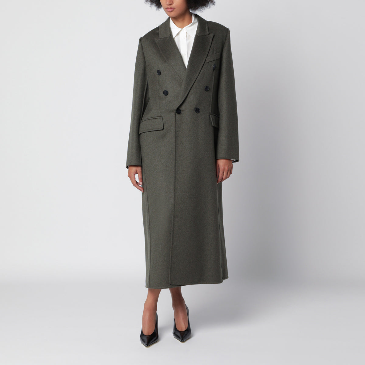 Manteau Catriona vert en mélange de laine