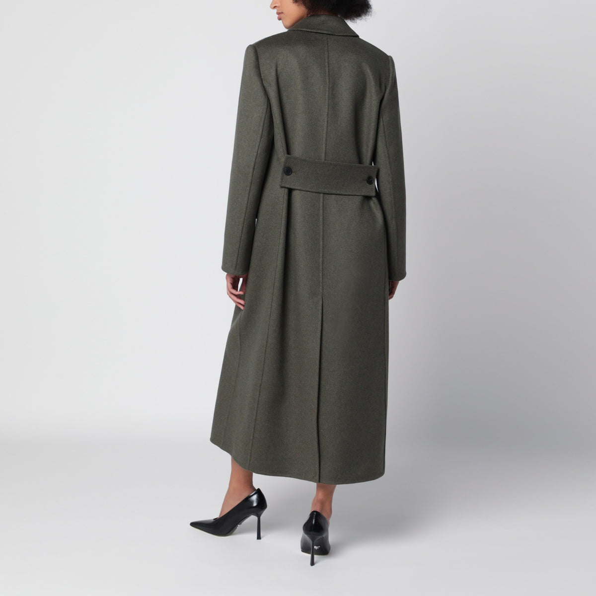 Manteau Catriona vert en mélange de laine